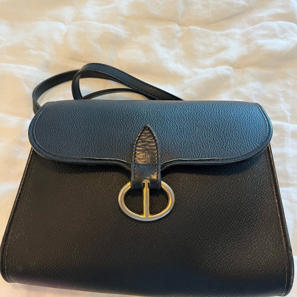 Dior black leather purse. Authentic. Vintage.